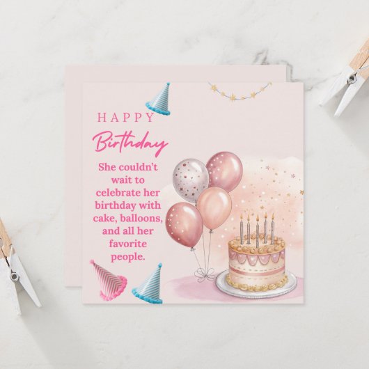 Flat Greetings card Kaart (Voorkant / Achterkant in situ)