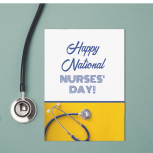 Flat Happy National Nurses Day Dank u wel! Feestdagenkaart