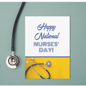 Flat Happy National Nurses Day Dank u wel! Feestdagenkaart