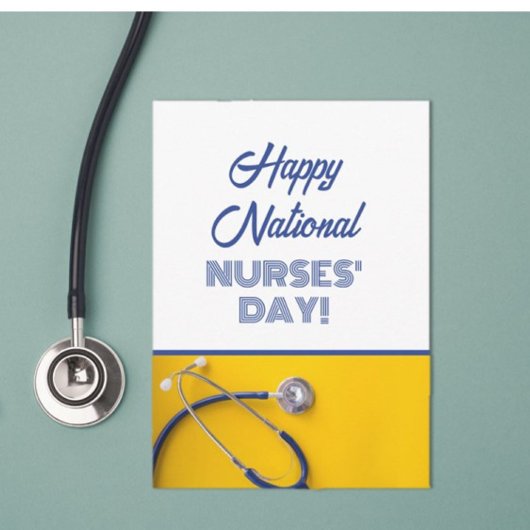 Flat Happy National Nurses Day Dank u wel! Feestdagenkaart