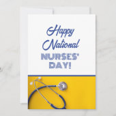 Flat Happy National Nurses Day Dank u wel! Feestdagenkaart (Voorkant)