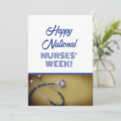 Flat Happy National Nurses Week Appreciard Feestdagenkaart (Staand voorkant)