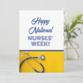 Flat Happy National Nurses Week Appreciard Feestdagenkaart (Staand voorkant)