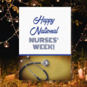 Flat Happy National Nurses Week Appreciard Feestdagenkaart