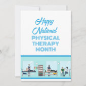 Flat Happy National Physical Therapy Maandkaart Feestdagenkaart (Voorkant)
