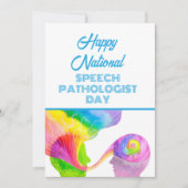 Flat Happy National Speech Patholoog-dagkaart Feestdagenkaart (Voorkant)