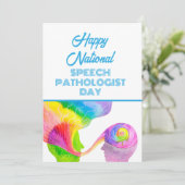 Flat Happy National Speech Patholoog-dagkaart Feestdagenkaart (Staand voorkant)