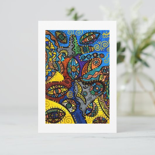 Flat Hartelijk dank Bedankkaart (Staand voorkant)