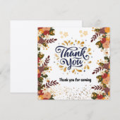 Flat Hartelijk dank Bedankkaart (Voorkant / Achterkant)