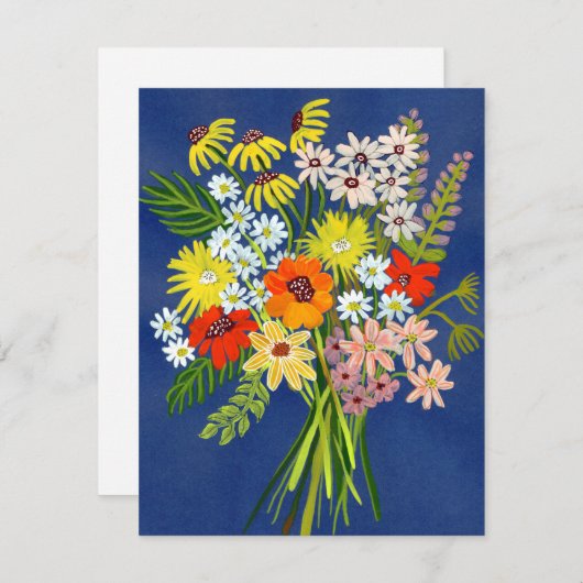 Flat Hartelijk dank Bedankkaart (Voorkant / Achterkant)