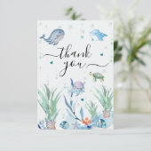 Flat Hartelijk dank Bedankkaart (Staand voorkant)