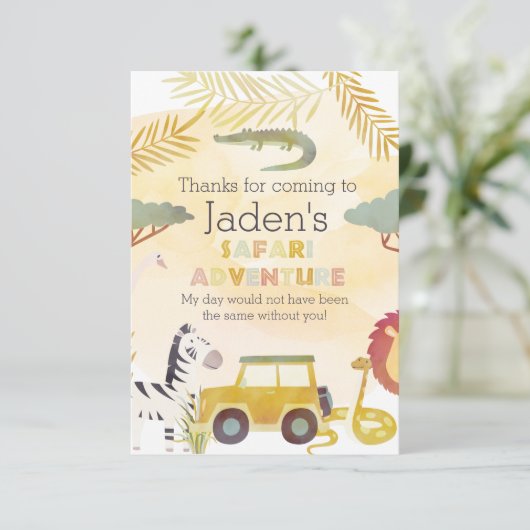 Flat Hartelijk dank Bedankkaart (Staand voorkant)