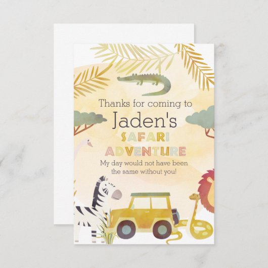 Flat Hartelijk dank Bedankkaart (Voorkant / Achterkant)