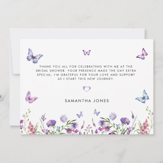 Flat Hartelijk dank Bedankkaart (Achterkant)