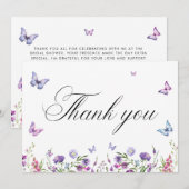 Flat Hartelijk dank Bedankkaart (Voorkant / Achterkant)