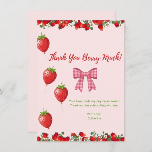 Flat Hartelijk dank Bedankkaart (Voorkant / Achterkant)