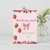 Flat Hartelijk dank Bedankkaart (Staand voorkant)