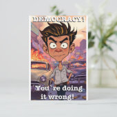 Flat Hartelijk dank Bedankkaart (Staand voorkant)