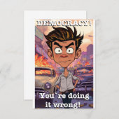 Flat Hartelijk dank Bedankkaart (Voorkant / Achterkant)