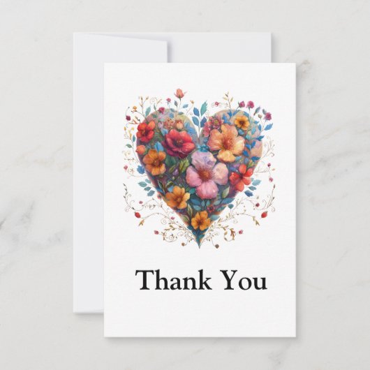 Flat Hartelijk dank Bedankkaart (Voorkant)