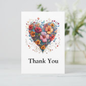 Flat Hartelijk dank Bedankkaart (Staand voorkant)