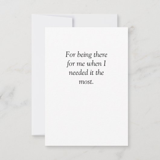 Flat Hartelijk dank Bedankkaart (Achterkant)