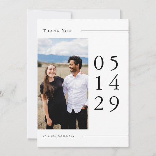 Flat Hartelijk dank Bedankkaart (Voorkant)