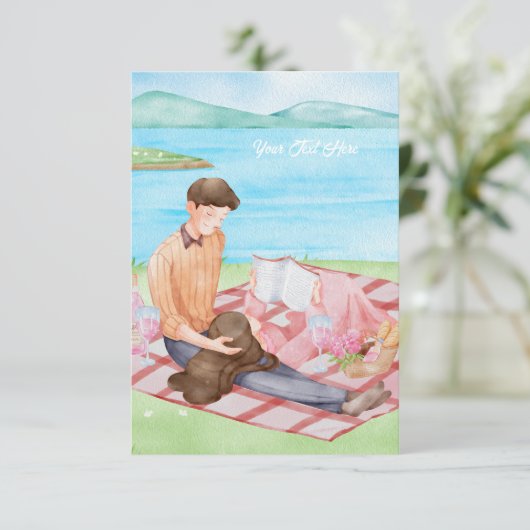 Flat Hartelijk dank Bedankkaart (Staand voorkant)