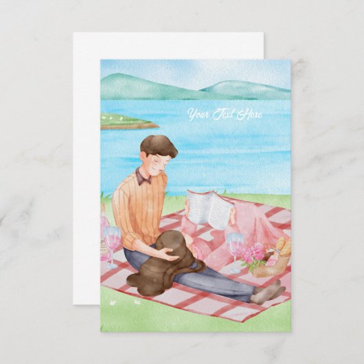 Flat Hartelijk dank Bedankkaart (Voorkant / Achterkant)