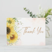 Flat Hartelijk dank Bedankkaart (Staand voorkant)