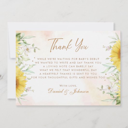 Flat Hartelijk dank Bedankkaart (Achterkant)