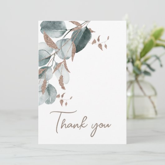 Flat Hartelijk dank Bedankkaart (Staand voorkant)