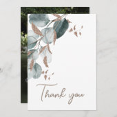 Flat Hartelijk dank Bedankkaart (Voorkant / Achterkant)