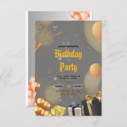 Flat Hartelijk dank Bedankkaart (Voorkant / Achterkant)