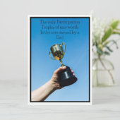 Flat Hartelijk dank Bedankkaart (Staand voorkant)