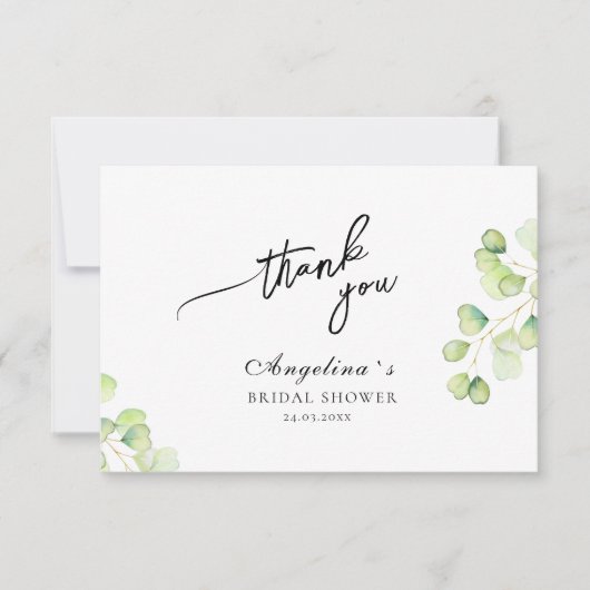 Flat Hartelijk dank Bedankkaart (Voorkant)