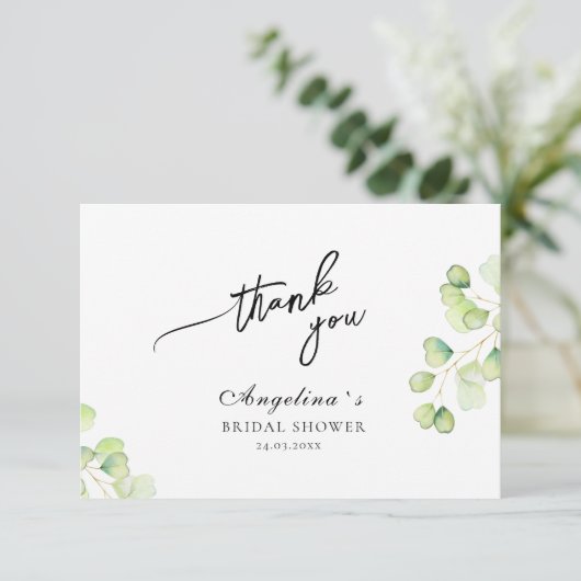 Flat Hartelijk dank Bedankkaart (Staand voorkant)