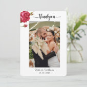 Flat Hartelijk dank Bedankkaart (Staand voorkant)