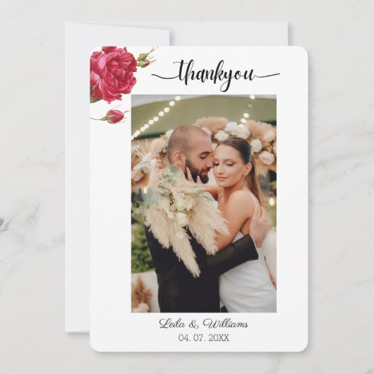 Flat Hartelijk dank Bedankkaart (Voorkant)