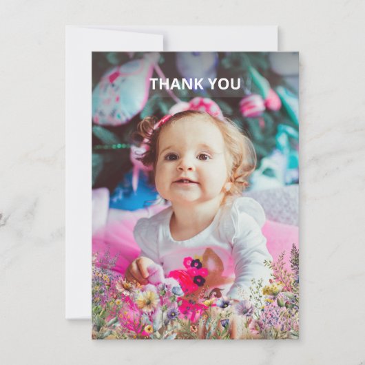 Flat Hartelijk dank Bedankkaart (Voorkant)