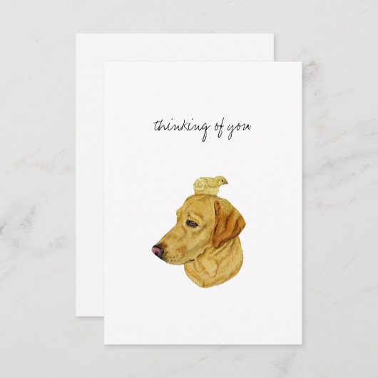 Flat Hartelijk dank Bedankkaart (Voorkant / Achterkant)