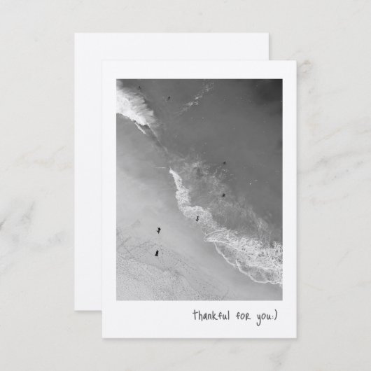 Flat Hartelijk dank Bedankkaart (Voorkant / Achterkant)