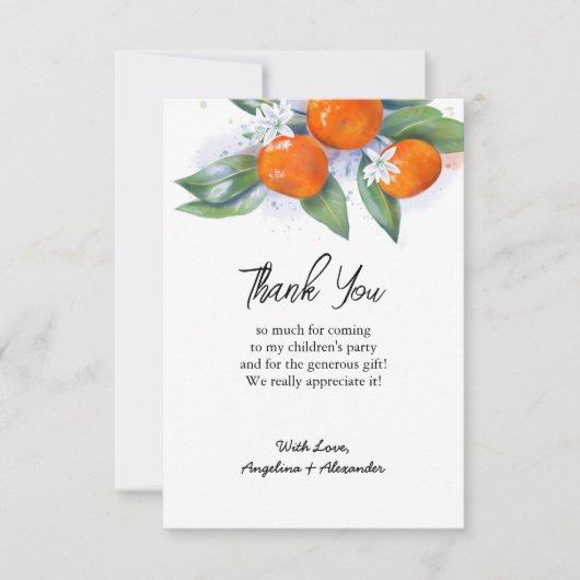 Flat Hartelijk dank Bedankkaart (Voorkant)