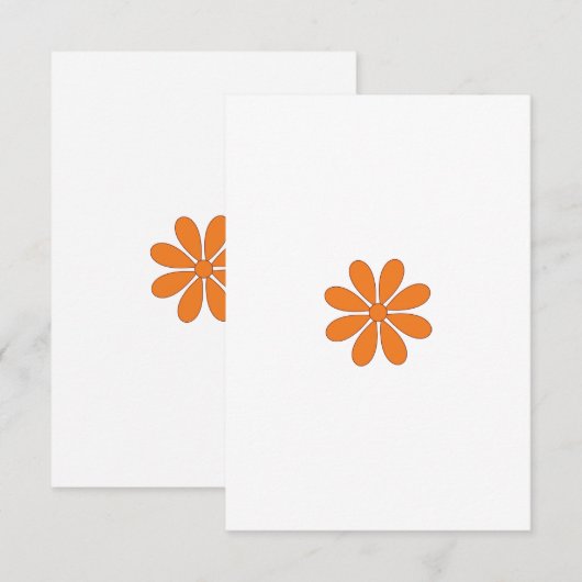 Flat Hartelijk dank Bedankkaart (Voorkant / Achterkant)