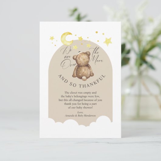 Flat Hartelijk dank Bedankkaart (Staand voorkant)