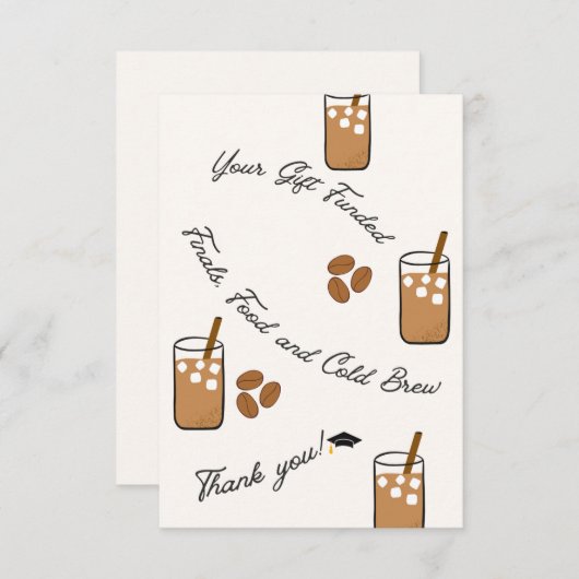 Flat Hartelijk dank Bedankkaart (Voorkant / Achterkant)