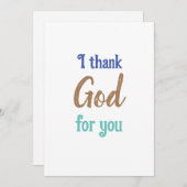 Flat Hartelijk dank Bedankkaart (Voorkant / Achterkant)