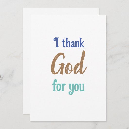 Flat Hartelijk dank Bedankkaart (Voorkant / Achterkant)