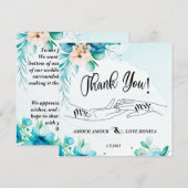 Flat Hartelijk dank Bedankkaart (Voorkant / Achterkant)