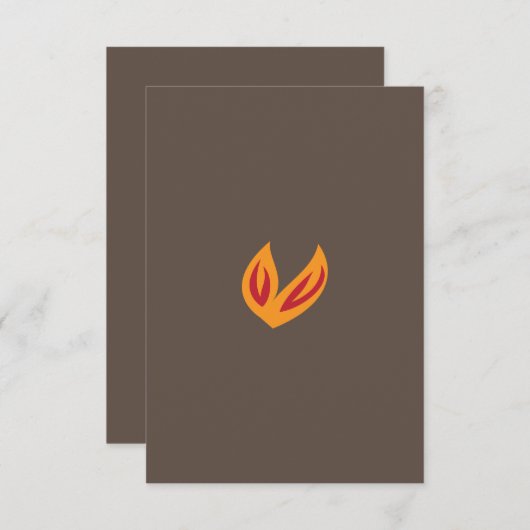 Flat Hartelijk dank Bedankkaart (Voorkant / Achterkant)